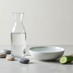 Femme buvant un verre d'eau pure pour une hydratation optimale