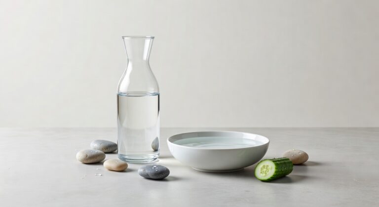 Femme buvant un verre d'eau pure pour une hydratation optimale