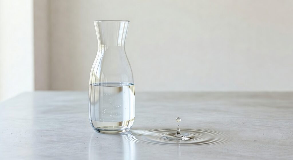 Verre d'eau pure cristalline symbolisant la qualité et la pureté de l'eau en 2026