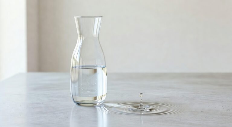 Verre d'eau pure cristalline symbolisant la qualité et la pureté de l'eau en 2026