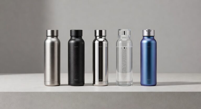 Bouteille hydrogène portable avec technologie PEM et chargement USB sur table de bureau