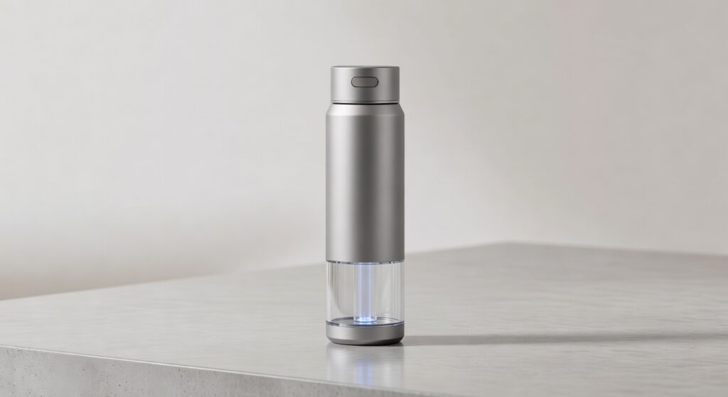 Bouteille hydrogène portable avec technologie PEM et recharge USB pour eau hydrogénée maison bureau