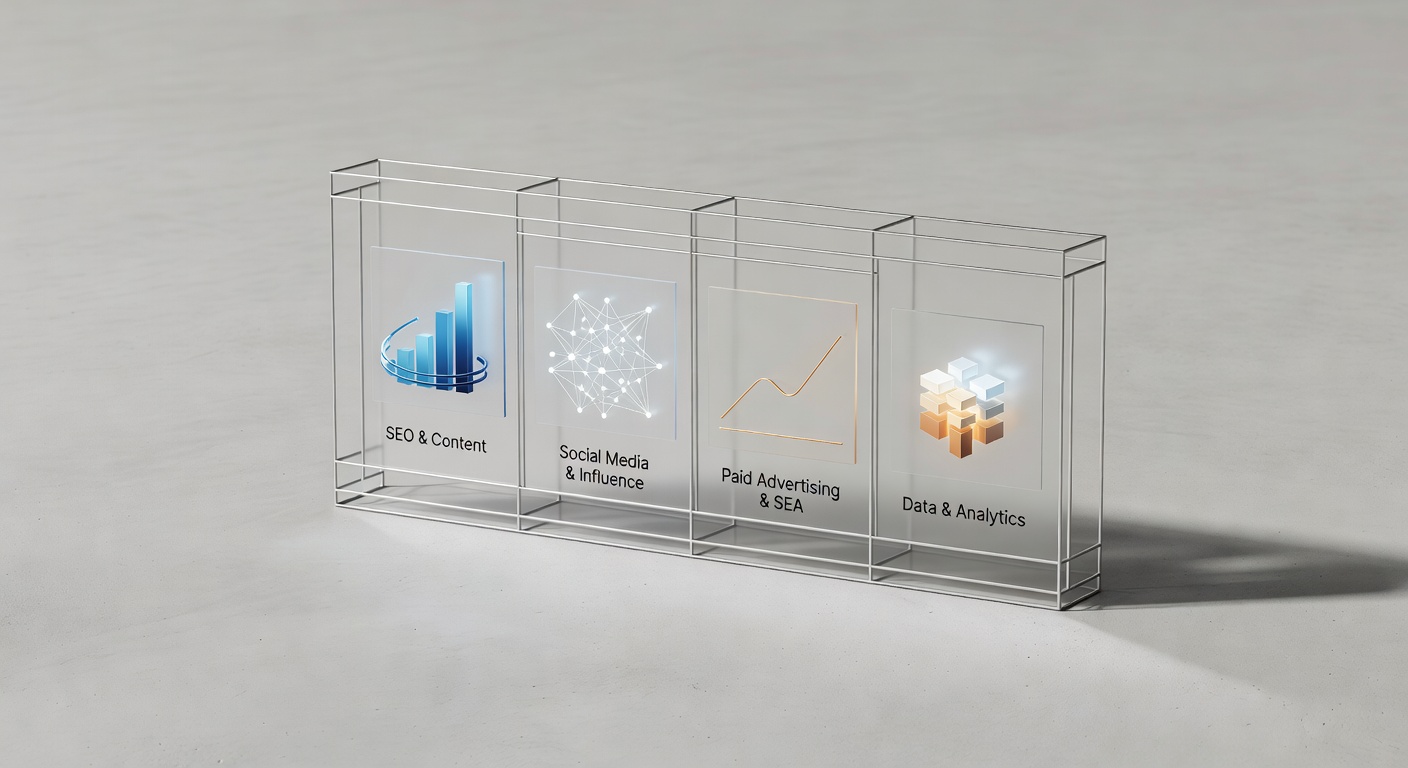 Comparatif des meilleures stratégies marketing digital en France pour 2026 avec graphiques et données de performance